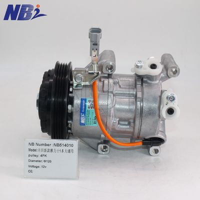 WX-10007-1 Car Air Conditioning A/C AC Compressor 4PK WX100071 for Toyota Yaris